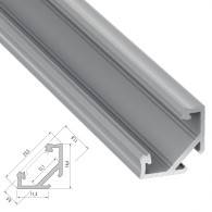 Profilo Alluminio Tipo C 2,02M