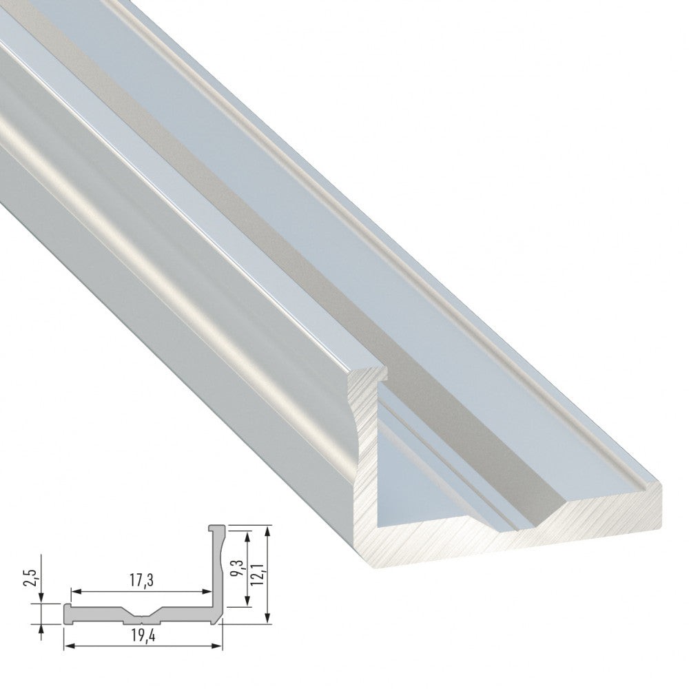 Profilo Alluminio Tipo F 2,02M