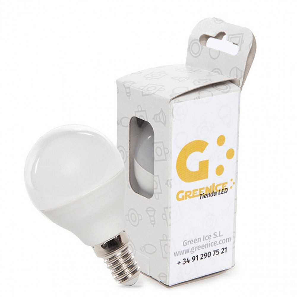 Lampadina LED E14 5W 384Lm 2700ºK Custodia personalizzata Lampadina LED E14 5W 384Lm 2700ºK Custodia personalizzata