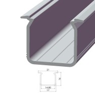 Profilo Alluminio Tipo ECO P05 1,00M