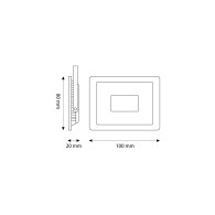 Proiettore LED 10W 1200Lm 3000K IP66 Dimmerabile 60.