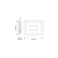 Proiettore LED 100W 12000Lm 3000K IP66 Dimmerabile 60.