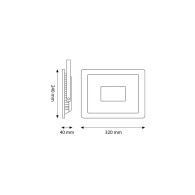 Proiettore LED 150W 18000Lm 3000K IP66 Dimmerabile 60.