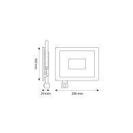 Proiettore LED 30W 3600Lm 3000K IP66 Dimmerabile 60.