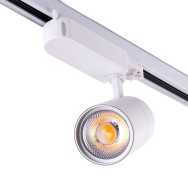 Faretto da binario LED 30W 2527Lm CRI90 2700ºK Trifase 40.