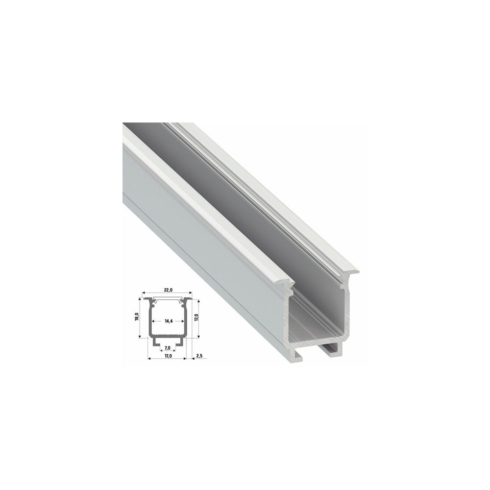 Profilo Alluminio Tipo W 2,02M