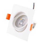 Faretto LED da incasso 7W 589Lm 2700ºK Rettangolare Inclinabile