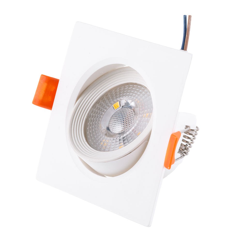 Faretto LED da incasso 7W 589Lm 2700ºK Rettangolare Inclinabile