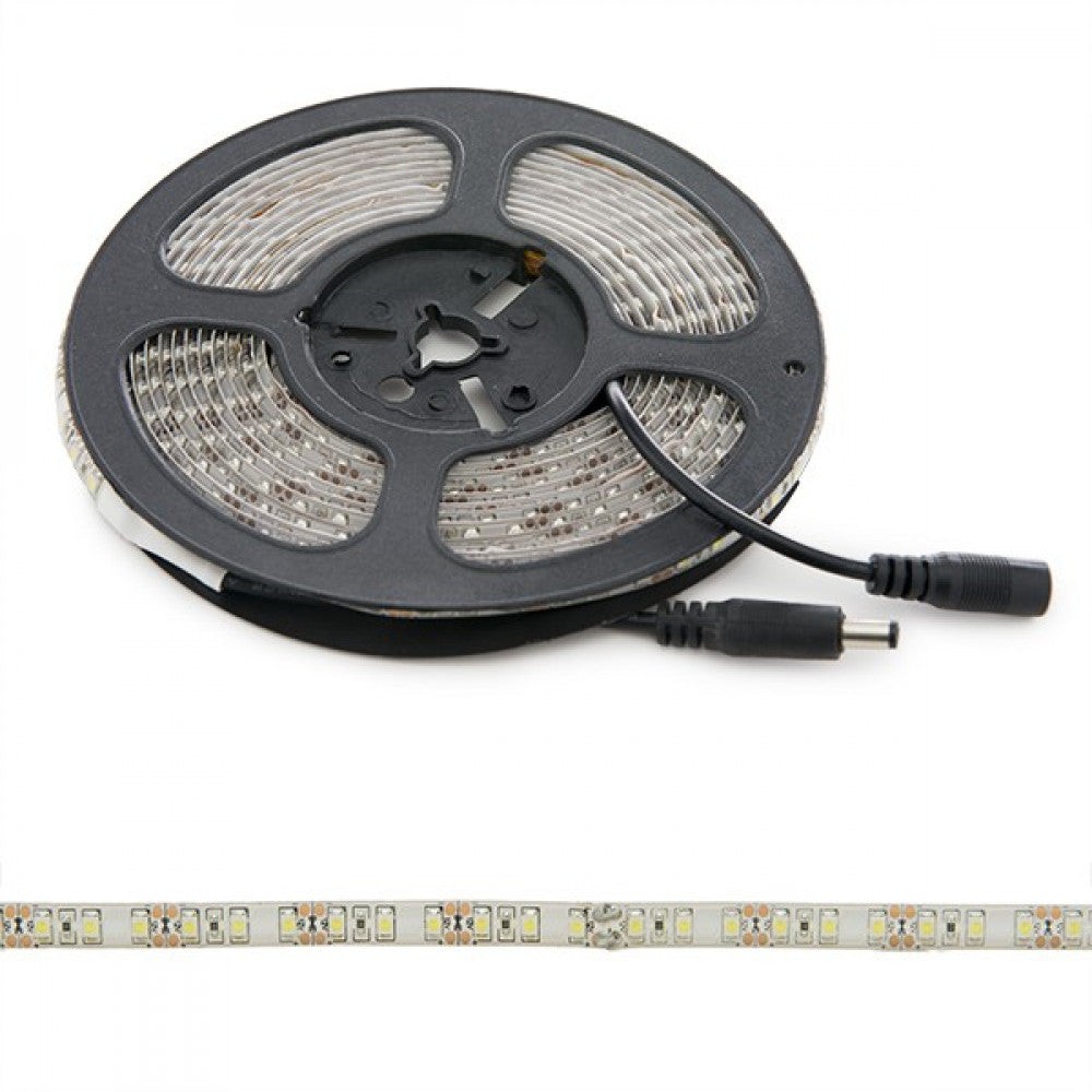 Striscia da 600 LED 48W 2.400Lm SMD3528 12VDC IP65 x5M 40. Striscia da 600 LED 48W 2.400Lm SMD3528 12VDC IP65 x5M 40.