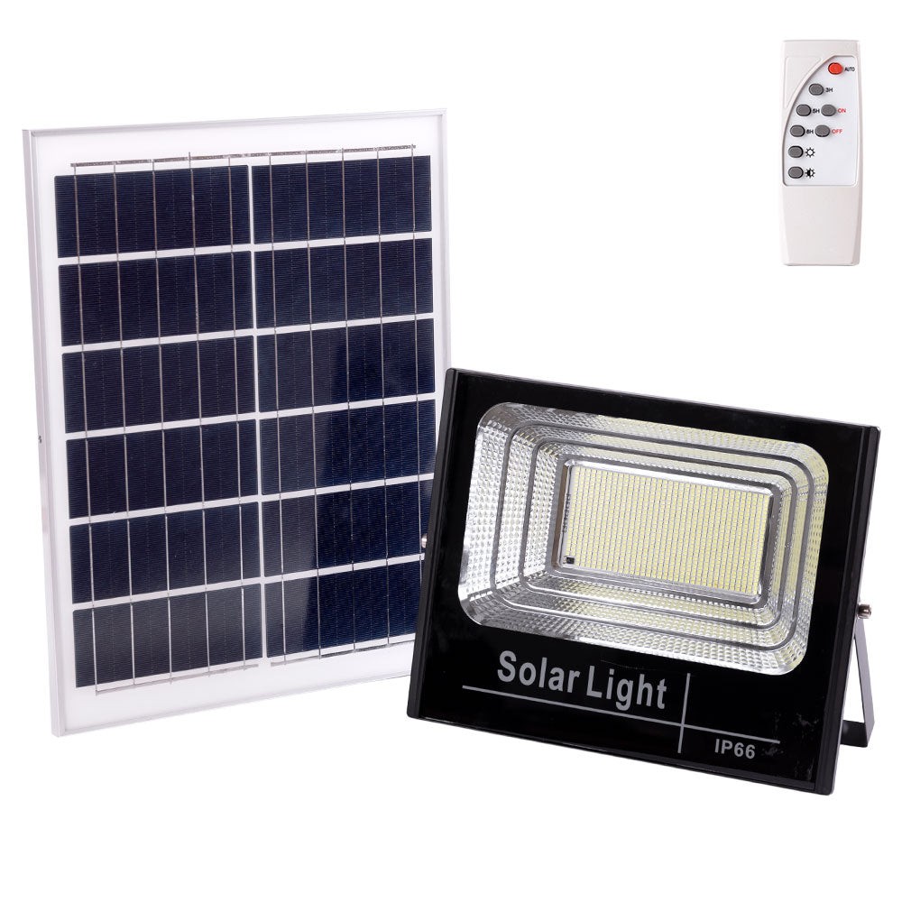 Proiettore LED solare 200W 4000K Pannello: 6V/20W Batteria: