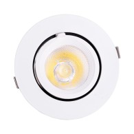 Faretto LED da incasso 20W 3000Lm 2700ºK Circolare Orientabile