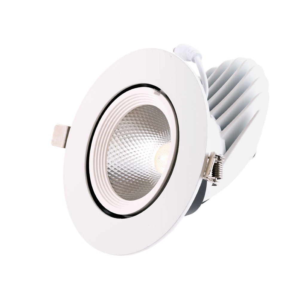 Faretto LED da incasso 24W 3600Lm 2700ºK Circolare Orientabile Faretto LED da incasso 24W 3600Lm 2700ºK Circolare Orientabile