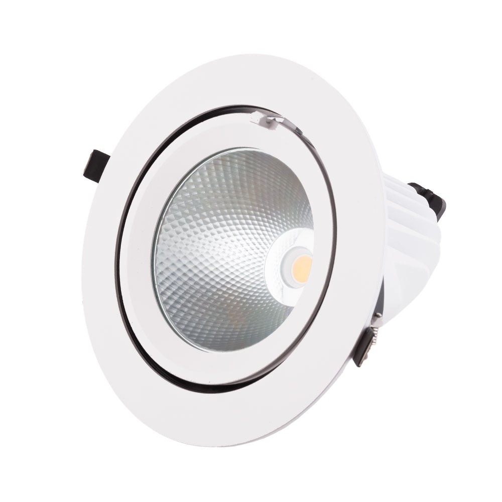 Faretto LED da incasso 40W 6000Lm 2700ºK Circolare Orientabile Faretto LED da incasso 40W 6000Lm 2700ºK Circolare Orientabile