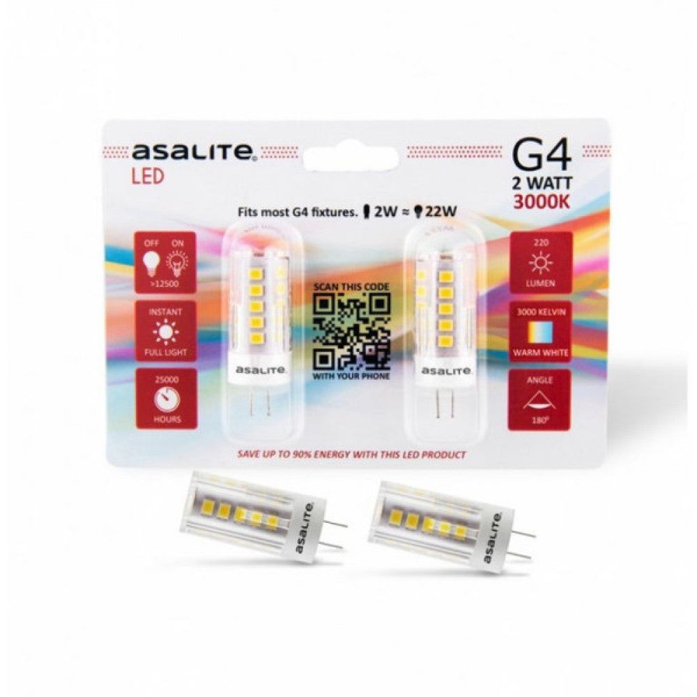 Asalite Lampadina LED G4 2W 220Lm 4000K IP20 Asalite Lampadina LED G4 2W 220Lm 4000K IP20