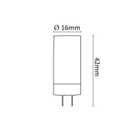 Asalite Lampadina LED G4 2W 220Lm 4000K IP20