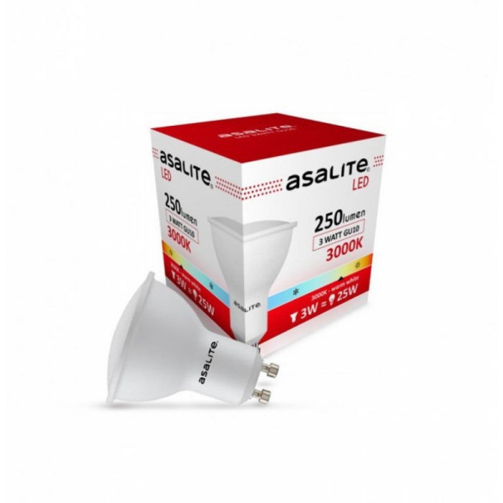 Lampadina LED Asalite GU10 3W 250Lm 3000K IP20 Lampadina LED Asalite GU10 3W 250Lm 3000K IP20