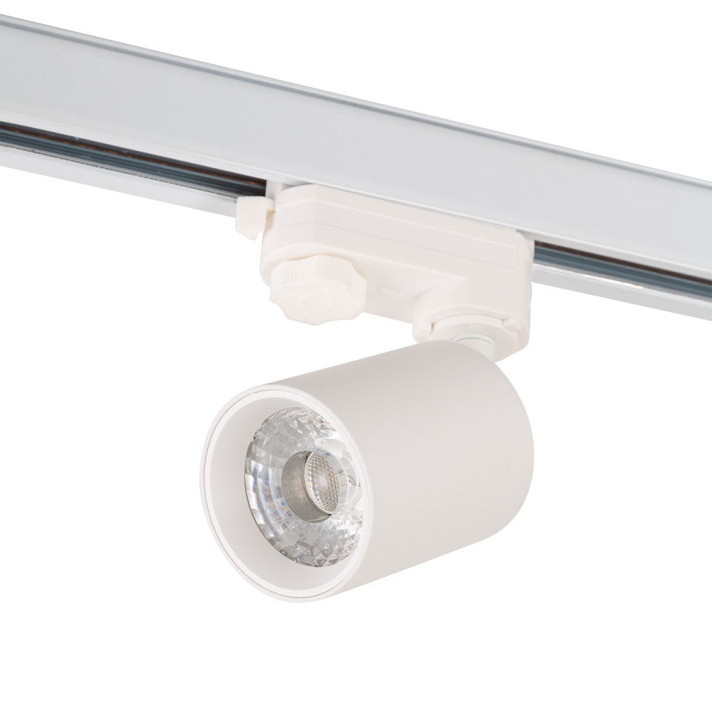 Faretto da Binario Trifase 10W COB Orientabile Flicker Free Faretto da Binario Trifase 10W COB Orientabile Flicker Free