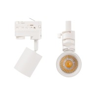 Faretto da Binario Trifase 10W COB Orientabile Flicker Free