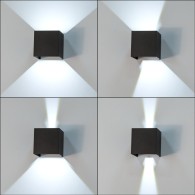 Applique da esterno LED 2x5W 100Lm/W IP65 Nero 2700ºK