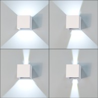 Applique da esterno LED 2x5W 100Lm/W IP65 Bianco 2700ºK