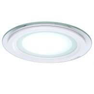 Faretto LED Downlight 12W 1200Lm 2700ºK Vetro Circolare Ø160Mm