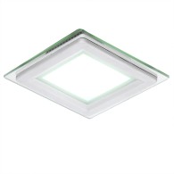 Faretto LED Downlight 6W 600Lm 2700ºK Quadrato Vetro 40.