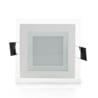 Faretto LED Downlight 6W 600Lm 2700ºK Quadrato Vetro 40.