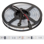 Striscia da 150 LED 36W 4200ºK SMD5050 12VDC Digitale RGB x5M