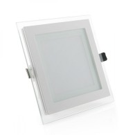Faretto LED Downlight 12W 1200Lm 2700ºK Quadrato Vetro 40.