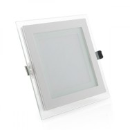 Faretto LED Downlight 12W 1200Lm 2700ºK Quadrato Vetro 40.