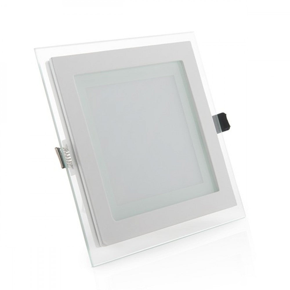 Faretto LED Downlight 12W 1200Lm 2700ºK Quadrato Vetro 40. Faretto LED Downlight 12W 1200Lm 2700ºK Quadrato Vetro 40.