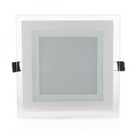 Faretto LED Downlight 12W 1200Lm 2700ºK Quadrato Vetro 40.