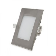 Pannello LED quadrato in nichel satinato 6W 600Lm 6000ºK 50.