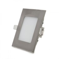 Pannello LED quadrato in nichel satinato 6W 600Lm 6000ºK 50.