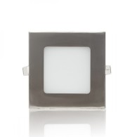 Pannello LED quadrato in nichel satinato 6W 600Lm 6000ºK 50.