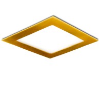 Pannello LED 12W 1200Lm 2700ºK Quadrato Oro 50.