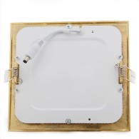 Pannello LED 12W 1200Lm 2700ºK Quadrato Oro 50.