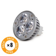 Confezione da 8 Lampadine LED GU5.3 6W 515Lm 3000ºK 40.