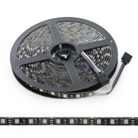 Striscia da 300 LED 72W 4,200Lm SMD5050 12VDC IP65 Nero Pcb x5M