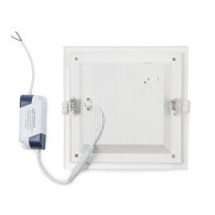 Faretto LED Downlight 15W 1500Lm 2700ºK Quadrato Vetro 40.