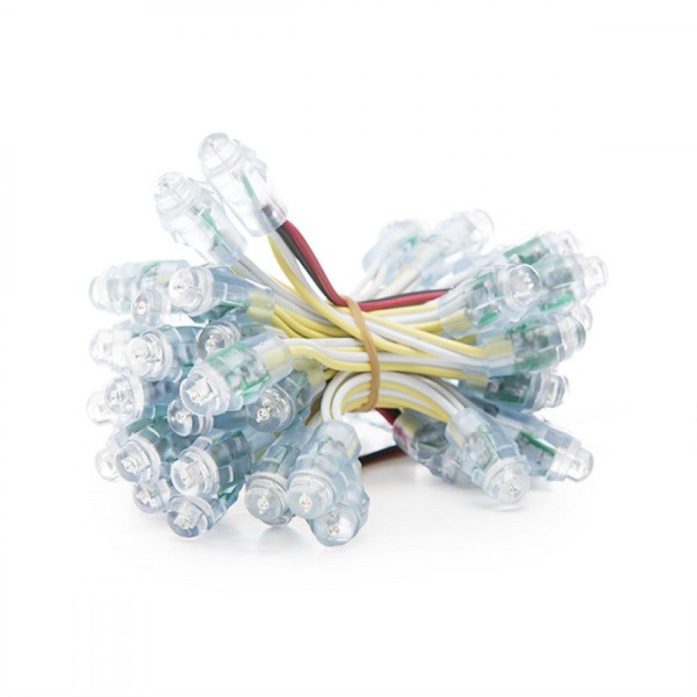 Pixel LED 0.1W 2Lm 12Mm 5V Epistar (stringa 50 unità) Giallo