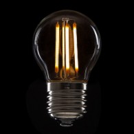Lampadina LED E27 4W 288Lm 2000ºK Filamento G45 40.