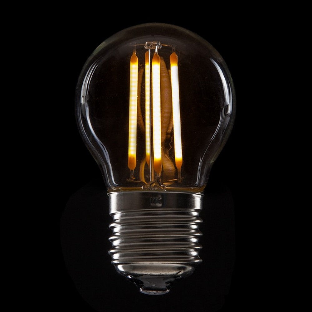 Lampadina LED E27 4W 288Lm 2000ºK Filamento G45 40.