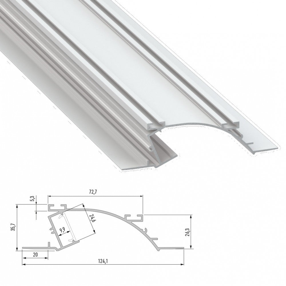Profilo Alluminio Talpa 2,02M LL-10-0514-20