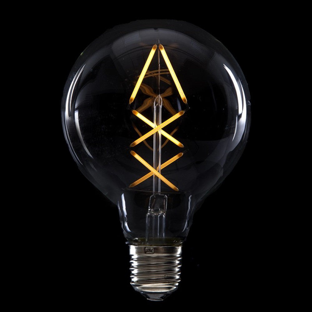 Lampadina LED E27 4W 288Lm 2000ºK Filamento G95 40. Lampadina LED E27 4W 288Lm 2000ºK Filamento G95 40.