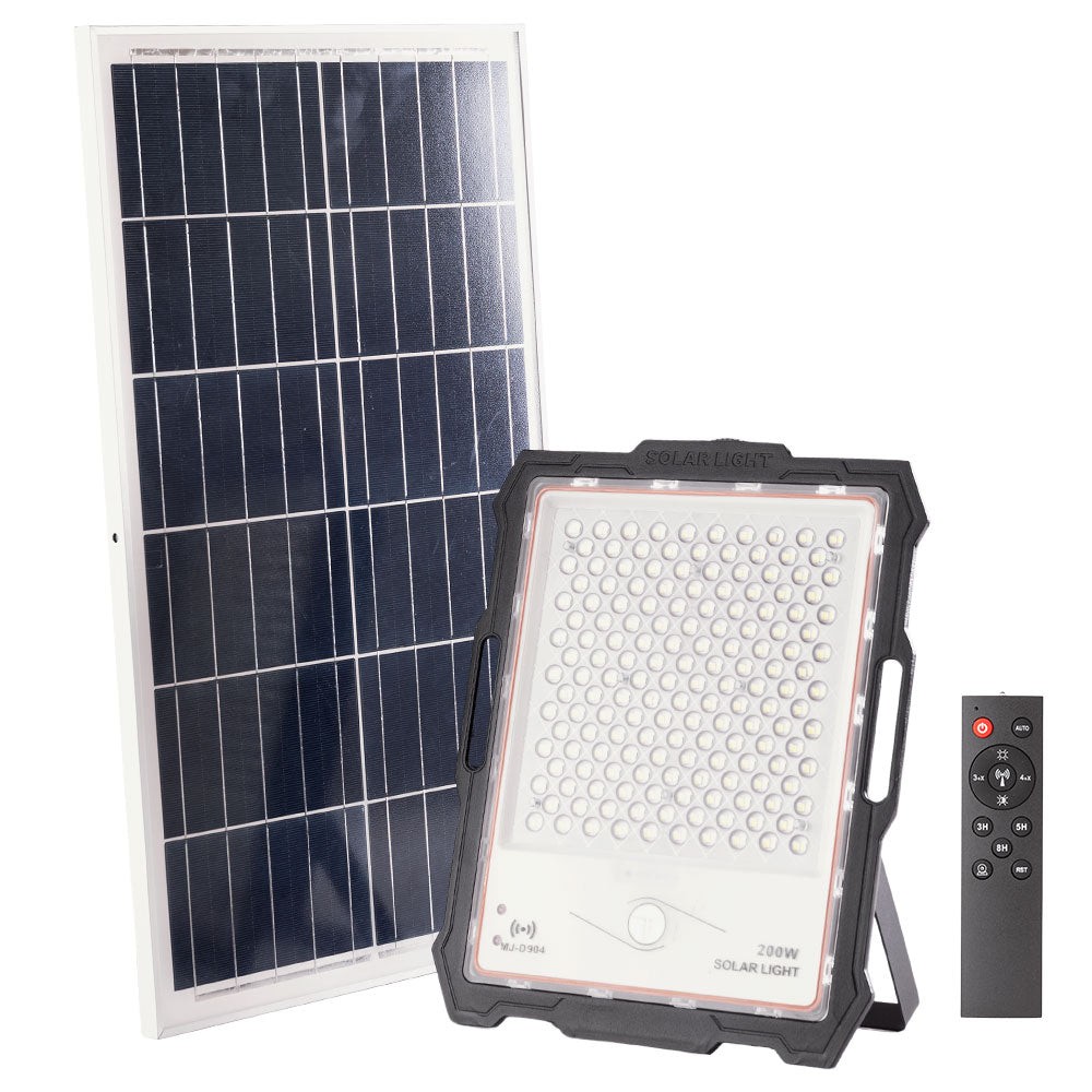Proiettore LED solare 200W 20000Lm Sensore_Pannello di Proiettore LED solare 200W 20000Lm Sensore_Pannello di