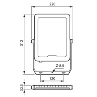 Riflettore LED "Philips" IP65 100W 12000Lm 4000ºK IP65 50000H