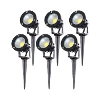 Confezione da 6 faretti da giardino a LED 9W 758Lm 2700ºK Spike