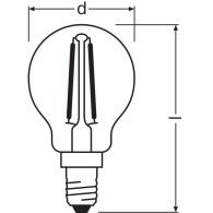 Ledvance/Osram Lampadina LED "Classica" E14 2.