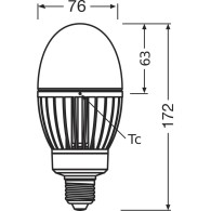 Lampadina LED LEDVANCE E27 29W 3600Lm 2700K 360º IP65